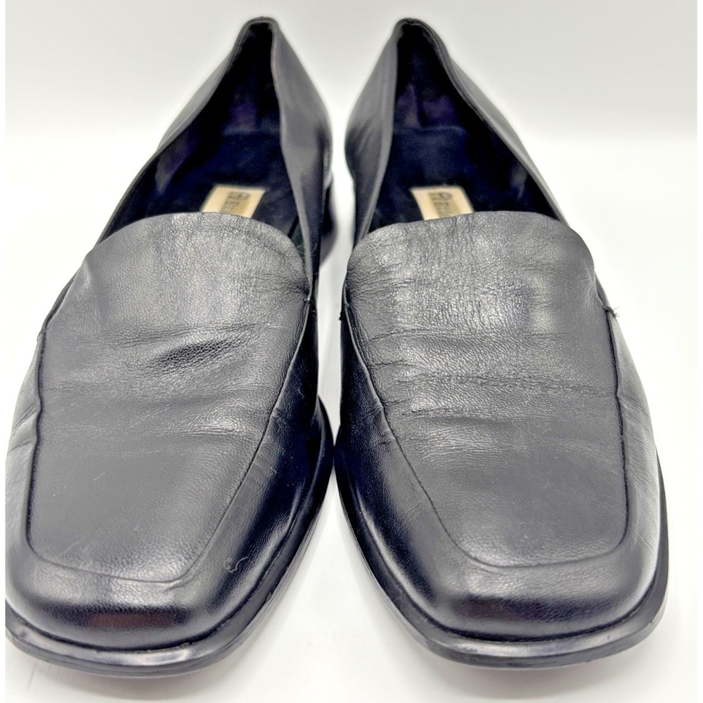 Etienne Aigner Women's Black Leather Slip-On Loafer Flats Comfort US 6
